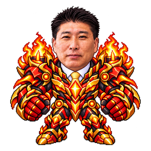 炎の鎧をまとった大炎上